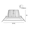 Large Tiltable Downlight- Technical Drawing