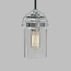 Pendant Lamp with Clear Glass Shade in Chrome Finish 60W