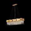 Rectangular Crystal Glass Chandelier