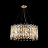 Crystal Chandelier In Gold Bronze Lamps On