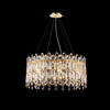 Beautifully Designed Crystal Chandelier In Gold Lamps On