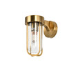Modern Industrial Lantern Wall Light Indoor Outdoor E27 In Antique Brass
