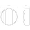 Montreal Round 220 Outdoor Light in Brushed Stainless Steel Technical Drawing