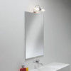 Dayton Shaver Wall Light in Polished Chrome Above the Mirror Installation