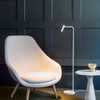 Enna Floor LED Standing Lamp in White with Dark Interior Background