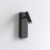 Enna Surface USB in Matt Black Wall Spot Reading Light