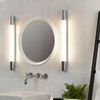 LED Light in Polished Chrome, Bathroom Mirror Installation