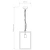 Homefield 360 Pendant Light in Textured Black Technical Drawing