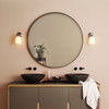 Anton in Polished Chrome Bathroom Round Mirror Installation