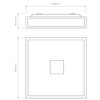 Mashiko 400 Square Ceiling Flush Light Drawing