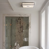 Mashiko 400 Square LED Ceiling Flush Light Bathroom Installation, Astro Bathroom Lighting