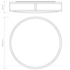 Mashiko 400 Bathroom Ceiling Flush Light Round Technical Drawing