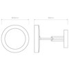 Catena LED Round Bathroom Mirror Technical Drawing. Astro Bathroom Lighting