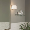 Cube in Polished Chrome Bathroom Wall Light Side Mirror Installation