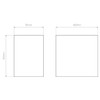 Mosto in Plaster Wall Washer Up and Down Light Technical Drawing