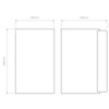 Cyl 200 in White Glass Wall Light Technical Drawing