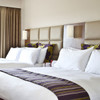 Cyl 260 in White Glass Wall Light Hotel Room Installation