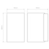 Cyl 260 in White Glass Wall Light Technical Drawing