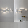 Parma Range of Up and Down Lights, Wall Washer Lights, Different Sizes White Plaster Finish