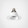 Trimless Round Adjustable Downlight in Matt White Full Graphic Image