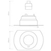 Trimless Round Adjustable Downlight in Technical Drawing