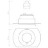 Trimless Round Adjustable Downlight in Technical Drawing