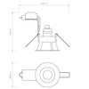 Minima Round Fixed Downlight with Slim Trim Technical Drawing