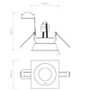 Minima Square Adjustable Downlight Technical Drawing
