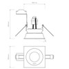 Minima Square Adjustable Downlight Technical Drawing