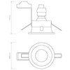 Minima Round Fixed IP65 Bathroom Downlight Drawing