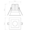 Minima Square IP65 Fire-Rated LED in Matt White Round Downlight