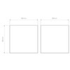 Osca Square 90 LED Surface Mounted Ceiling Light Technical Drawing