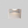 Blanco Square Fixed Plaster Recessed Downlight GU10 Switched On