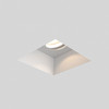 Blanco Square Adjustable Plaster Recessed Downlight Switched On