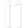 Astro Ascoli Floor Lamp Spotlight Technical Drawing, Astro Lighting