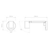 Ascoli Swing Wall Reading Spotlight. Technical Drawing. Astro Wall Lights. Interior Wall Lighting.