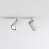 Ascoli Twin Recessed in Textured White Ceiling Bar Double Spotlight