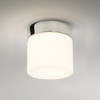 Sabina Surface Mounted Ceiling Light in Polished Chrome Semi Flush Light Switched On