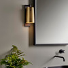 Lago 280 in Matt Black Wall Light Vertical Diffuser IP44 E27