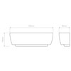 Kyo Up and Down Wall Washer Light in Ceramic Technical Drawing