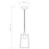 Calvi Outdoor Porch Pendant 215 Lantern Light Technical Drawing