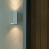 Chios 150 Outdoor Up and Down Wall Light IP44, Home Exterior Light in White Texture