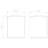 Kos Concrete Square Cubic Ceiling Light Technical Drawing, Astro Concrete Lights