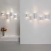 Range of up and down lights in plaster, Wall washer lights