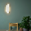 Edge 560 LED 2700K Dimmable Wall Light in Matt White Vertical Installation