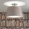 Semi Flush Unit in Textured White Ceiling Light Holder