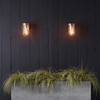 Cabin Wall in Antique Brass Outdoor Porch Light