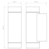 Dartmouth Twin Up and Down Exterior Light Technical Drawing, Astro Exterior Lighting