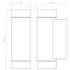Dartmouth Twin Up and Down Exterior Light Technical Drawing, Astro Exterior Lighting