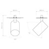 Aqua Recessed Adjustable Spotlight IP44 Technical Drawing, Astro Lighting